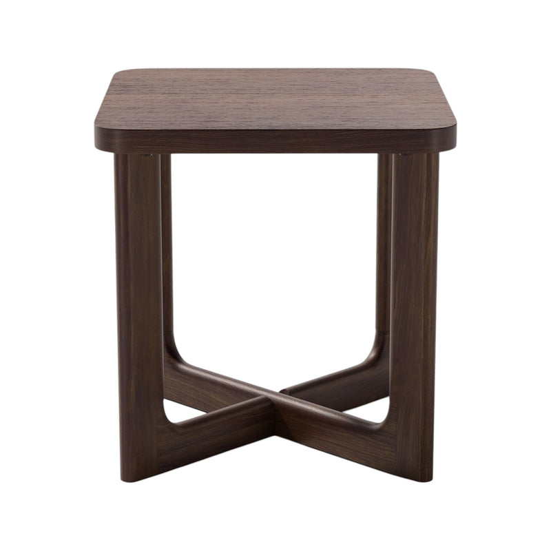 24" Solid Wood Square Cross Legs End Table - Brown