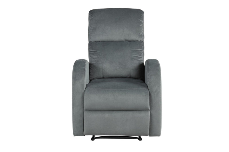 Velvet Power Club Recliner - Gray