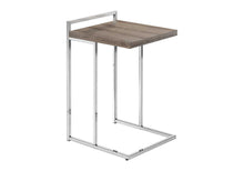 Load image into Gallery viewer, Wood And Metal End Table - Taupe / Silver
