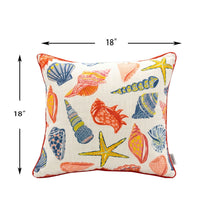 Load image into Gallery viewer, Square Coral Outdoor Pillows (Set of 2) - Multi
