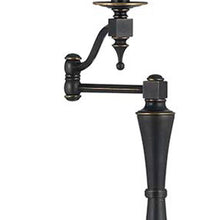Load image into Gallery viewer, Swing Arm Floor Lamp With Brown Square Shade - Bronze
