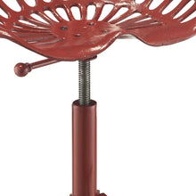 Load image into Gallery viewer, Backless Adjustable Height Bar Chair With Footrest 23" - Red
