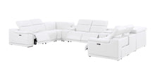 Load image into Gallery viewer, Leather Modular U Shaped Ten Piece Corner Sectional With Console - White
