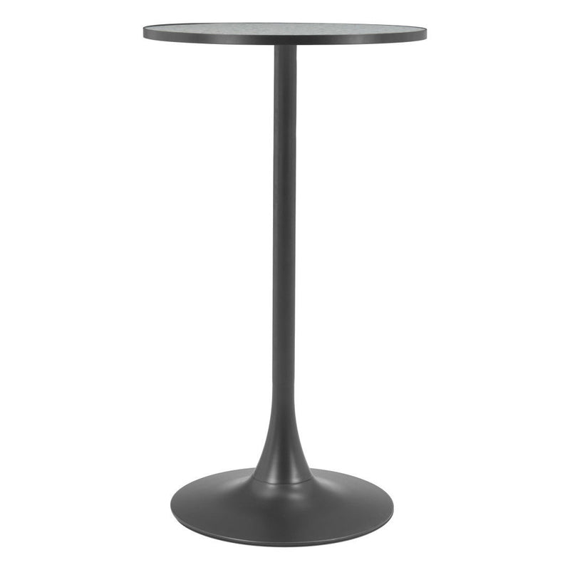 24" Wood Rounded Bar Table - Gray