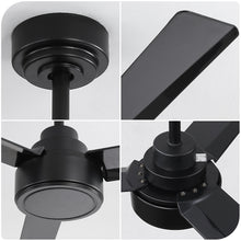 Load image into Gallery viewer, Ceiling Fan Without Light, 3 Blades Farmhouse Ceiling Fan With Remote Control 6-Speed Reversible Dc Motor For Living Room, Bedroom, Kitche
