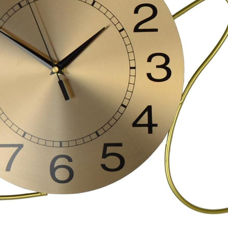 Silent Analog Novelty Wall Clock - Gold