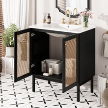 Load image into Gallery viewer, Bathroom Vanity With Soft Closing Mechanism - Black
