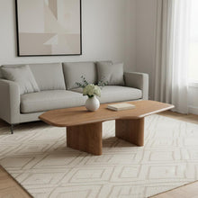 Load image into Gallery viewer, Wood Free Form Double Pedestal Coffee Table - Natural
