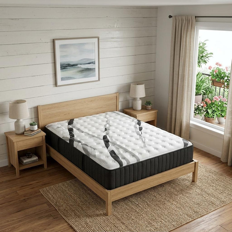 Graphite And Titanium Infused Gel Memory Foam Firm Hybrid Mattress - Full Long