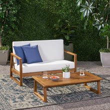 Load image into Gallery viewer, Belgian - Loveseat &amp; Coffee Table Set With Water Resistant Cushions
