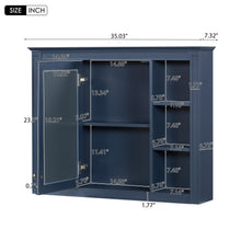 Load image into Gallery viewer, Wall Mounted Medicine Cabinet With Mirror, Storage Cabinet Featuring 6 Open Shelves And Adjustable Interior
