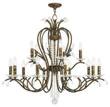 Load image into Gallery viewer, Multi Light Metal Dimmable Chandelier With Shades - Bronze / Clear
