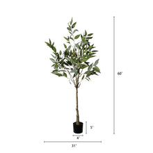 Load image into Gallery viewer, 5Ft Realistic Artificial Eucalyptus Tree In Pot With Lush Leaves For Home Office Decor - Green Leaves
