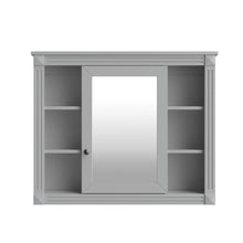 Load image into Gallery viewer, Wall Mounted Bathroom Storage Cabinet With Mirror, Cabinet With 6 Open Shelves And Adjustable Interior
