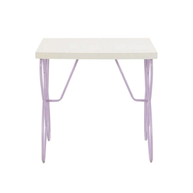 22" Steel And Wood Nightstand - Lilac