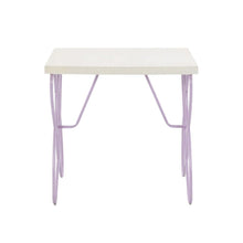 Load image into Gallery viewer, 22" Steel And Wood Nightstand - Lilac
