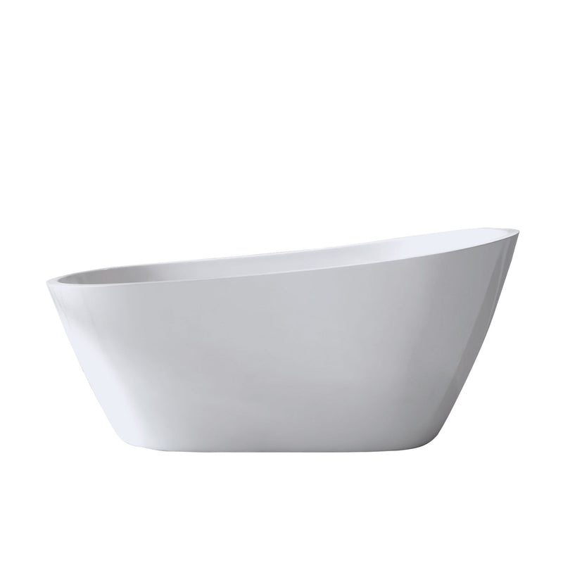 Special-Shaped Freestanding Slipper Bathtub, Overflow & Pop Up Drain