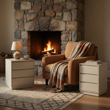 Load image into Gallery viewer, 3 Drawer Nightstand, Bedroom Side Table
