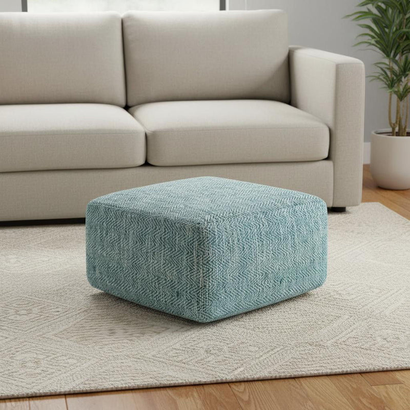 Pouf Ottoman Cotton - Blue