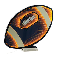 Load image into Gallery viewer, Football Tabletop Sign With LED - Black / Orange / White
