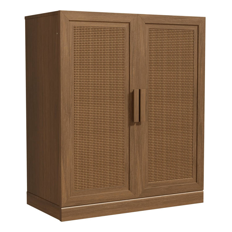 31" Wood Accent Cabinet With Two Doors - Brown