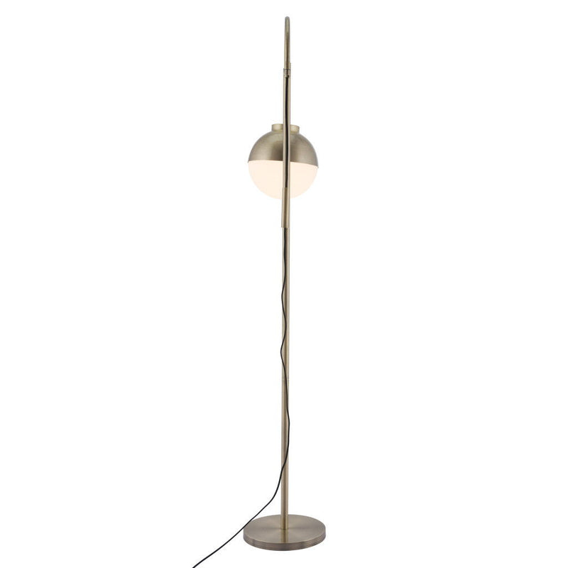 Crossed Floor Lamp - White And Brushed Bronze