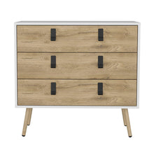 Load image into Gallery viewer, 3 Drawer Dresser - White / Natural
