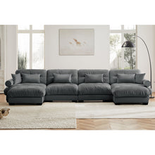 Load image into Gallery viewer, Super Comfort Oversized Modular Sectional Sofa With Movable Ottoman
