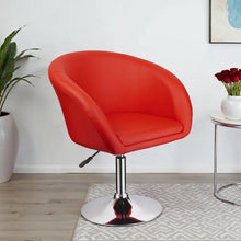 Load image into Gallery viewer, Adjustable Swivel Barrel Chair For Dining Room - Red
