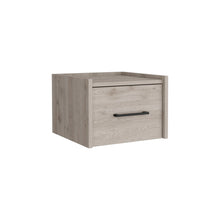 Load image into Gallery viewer, 10" One Drawer Faux Wood Floating Nightstand - Gray
