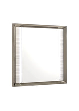 Load image into Gallery viewer, Wood Lighted Dresser Mount Framed Mirror - White / Silver
