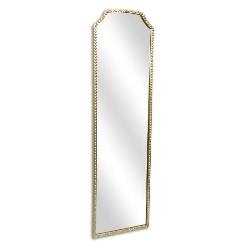 64" Metal Beaded Arch Full Length Hanging Mirror - Gold