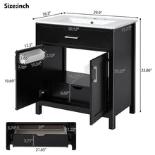 Load image into Gallery viewer, Bathroom Vanity With Sink And Ample Storage, Rectangular Undermount Sink - Black

