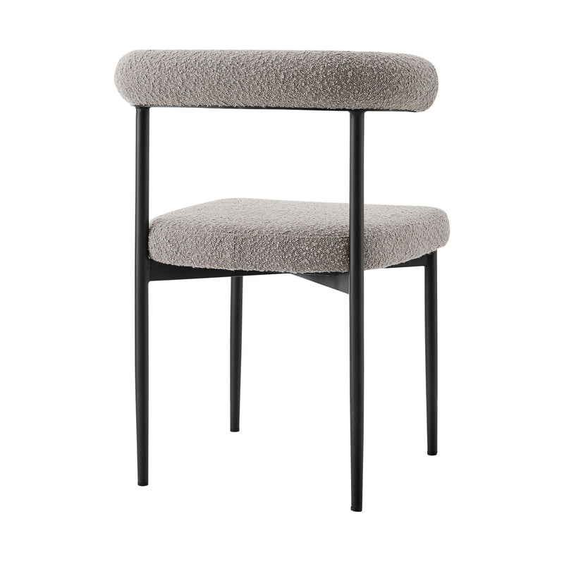 Polyester Open Back Dining Side Chairs (Set of 2) - Gray