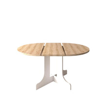 Load image into Gallery viewer, Oval Cross Legs Coffee Table - Brown / White
