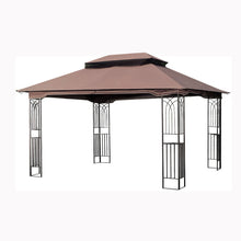 Load image into Gallery viewer, 13 0 Outdoor Patio Gazebo Canopy Tent With Ventilated Double Roof And Mosquito Net (Detachable Mesh Screen On All Sides) Suitable For Lawn Garden Backyard And Deck Top - Brown

