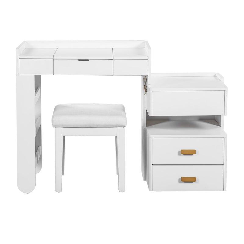 Five Drawer Vanity Table (714442) - White