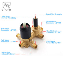 Load image into Gallery viewer, Wall Mount Shower System With High Pressure 10" Shower Head And Handheld
