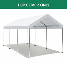 Load image into Gallery viewer, 10 X 20 Ft Carport Canopy Cover Replacement Heavy Duty Waterproof Fabric With 36 Bungee Cords UV &amp; Tear Resistant (Cover Only) - White
