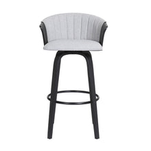 Load image into Gallery viewer, Fabric Swivel Counter Height Bar Chair - Light Gray And Black
