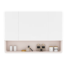 Load image into Gallery viewer, Aluminium Medicine Cabinet Mirror, With 3 Colors LED Light And Defogging Function - Khaki
