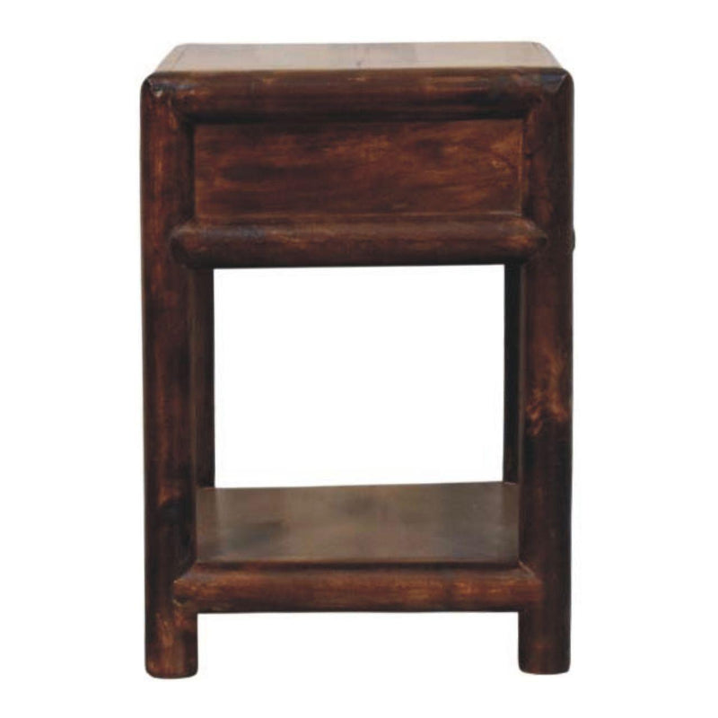 Solid Wood One Drawer Nightstand (738443) - Brown