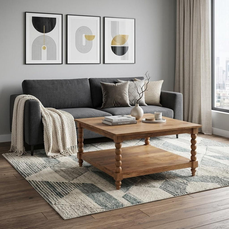 Table With Drawer - Brown
