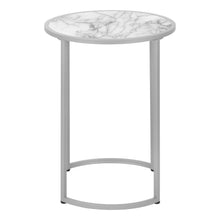 Load image into Gallery viewer, Round End Table - Silver And White
