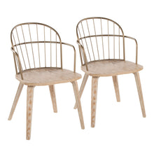 Load image into Gallery viewer, Riley - Farmhouse Arm Chair (Set of 2) - White Washed / Antique Copper
