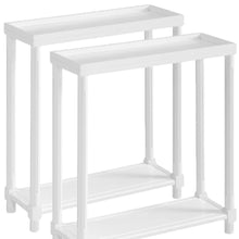 Load image into Gallery viewer, Wood Rectangular End Tables With Shelf (Set of 2) - White
