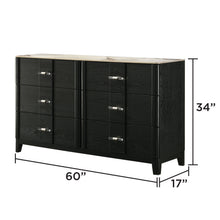 Load image into Gallery viewer, Opel - 6 Drawer Dresser - Black
