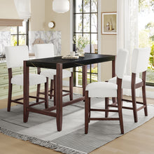 Load image into Gallery viewer, 5 Piece Counter Height Dining Set, Bar Table With 4 Upholstered Chairs
