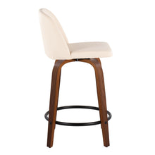 Load image into Gallery viewer, Toriano - Mid Century Modern, Fixed Height Counter Stool &amp; Swivel And Round Footrest (Set of 2)
