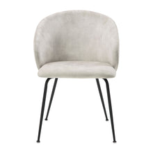 Load image into Gallery viewer, Velvet Upholstery Side Chairs 2 Piece Set With Metal Legs Modern Home Furniture - Beige
